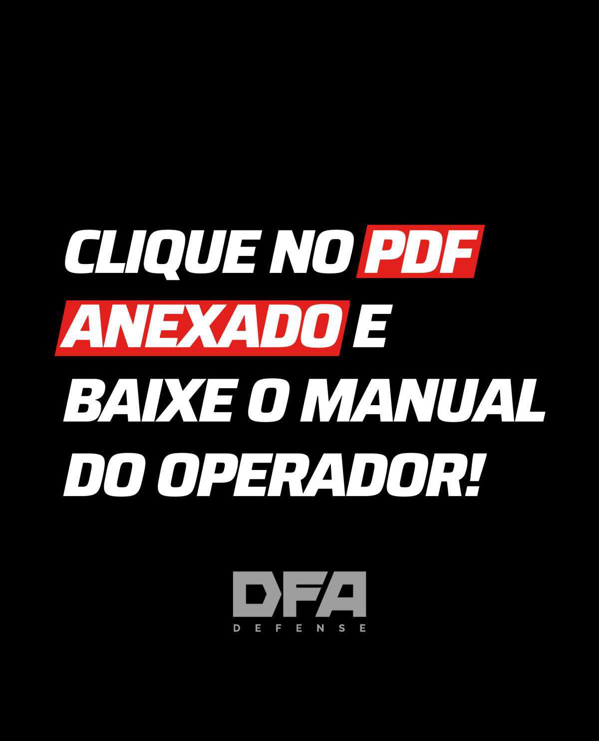 MANUAL DO OPERADOR DFA AREX DELTA GEN. 2 