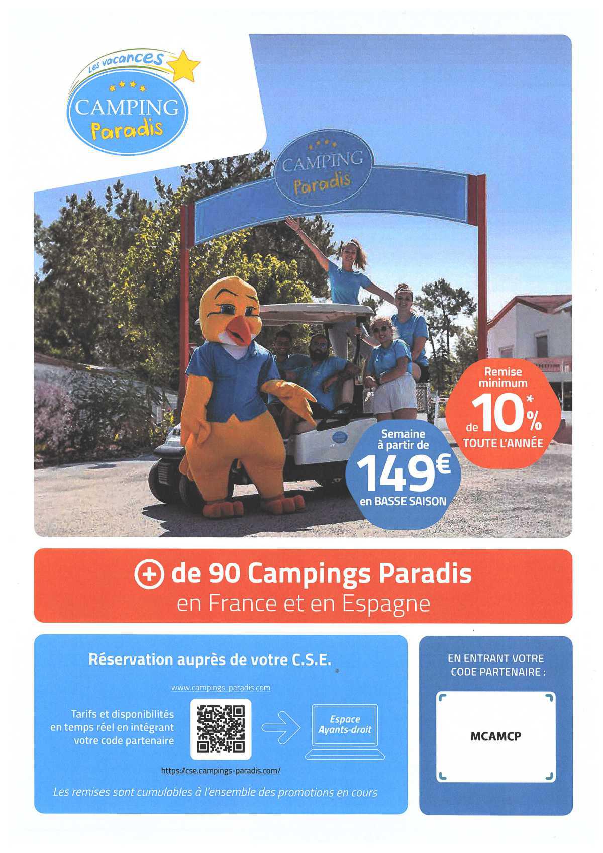 Offre toutes saisons Camping Paradis