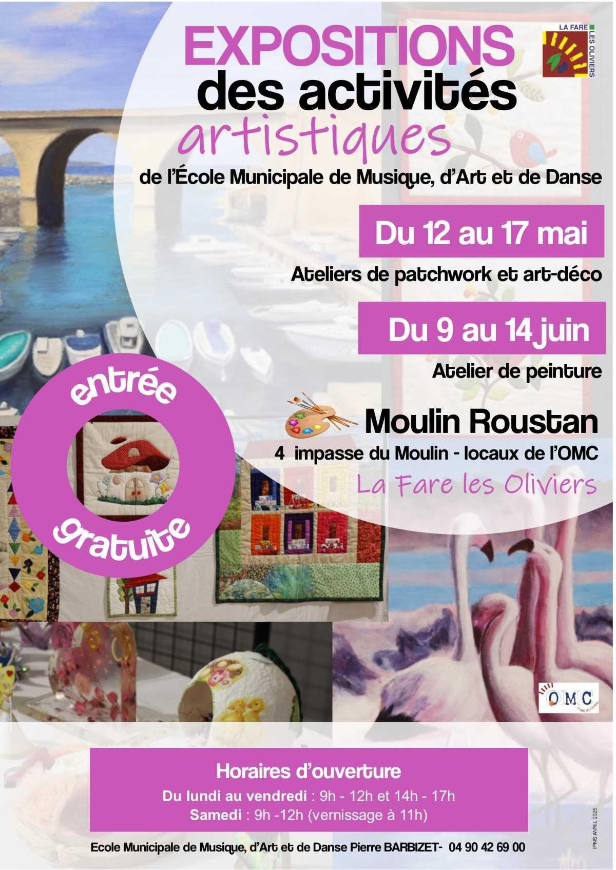 Exposition des activités artistiques de l'Ecole Municipale de Musique, d'Art et de Danse