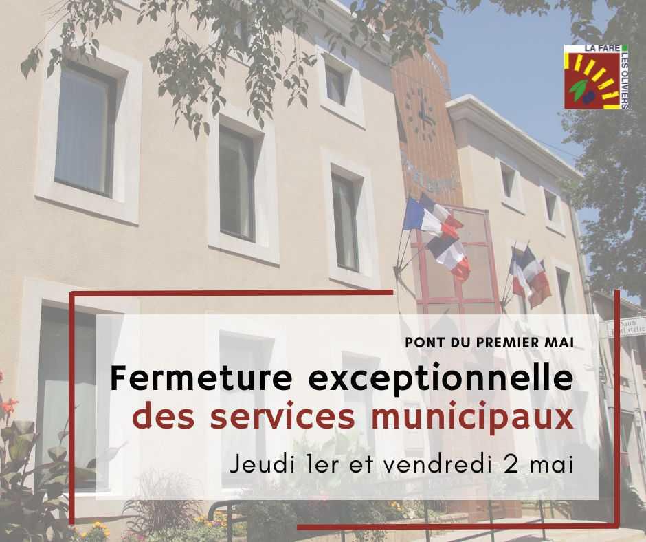 Pont du premier mai : fermeture exceptionnelle des services municipaux