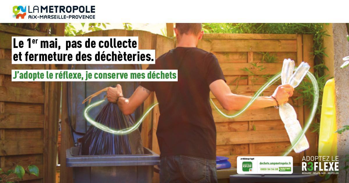 Information Metropole Aix-Marseille-Provence : collecte des déchets pendant le mois de mai
