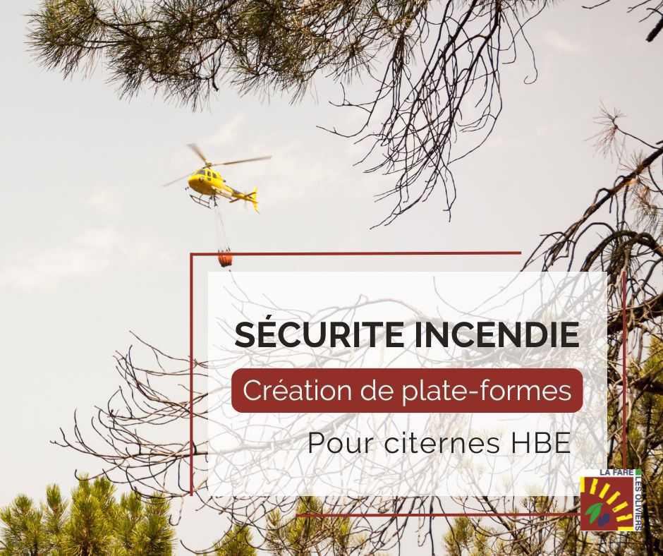Travaux en colline : création de deux plate-formes d'accueil de citernes HBE