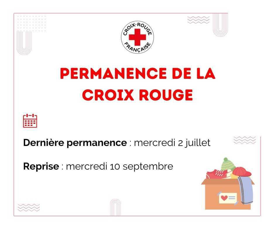 Permanence de la Croix Rouge : fermeture estivale