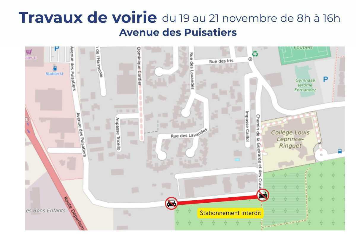 Travaux - avenue des Puisatiers