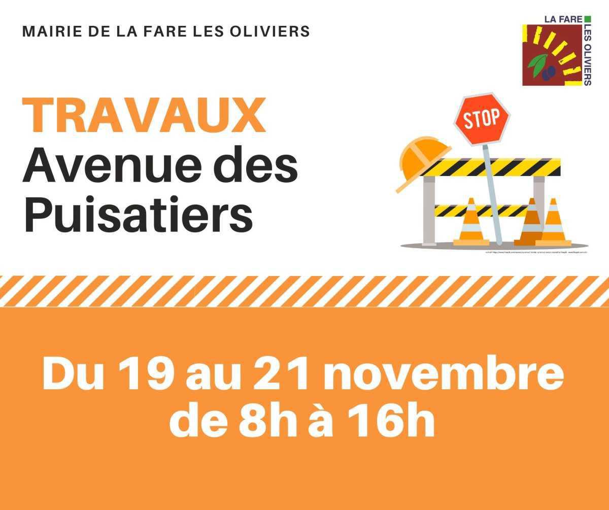 Travaux - avenue des Puisatiers