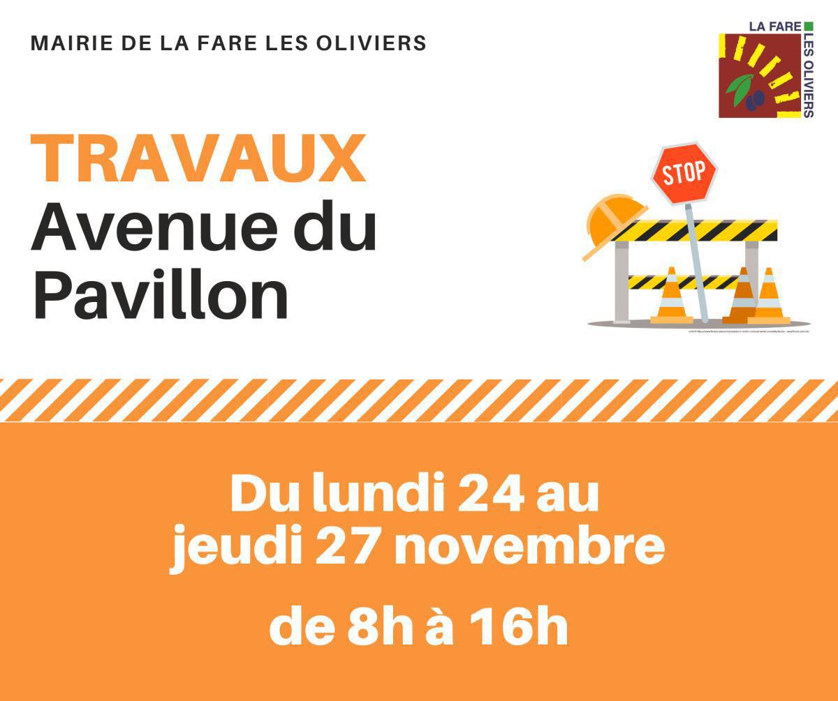 Travaux : avenue du Pavillon
