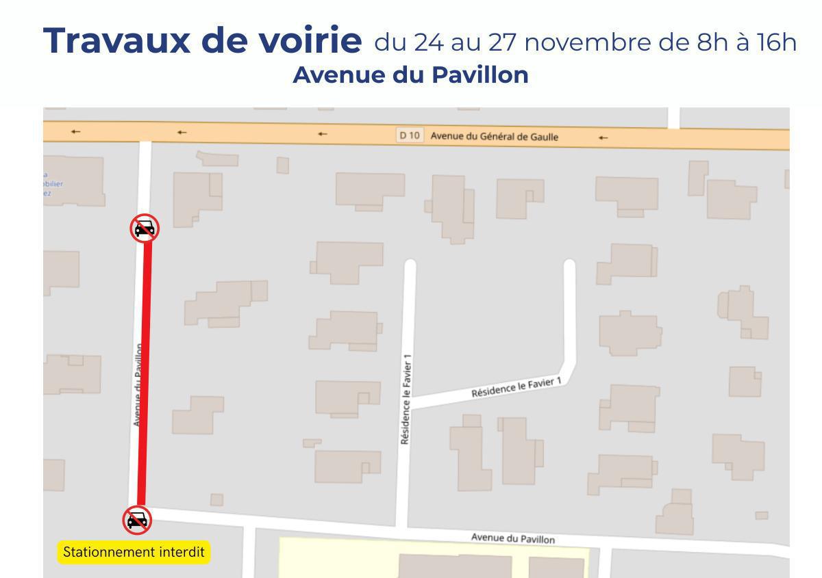 Travaux : avenue du Pavillon