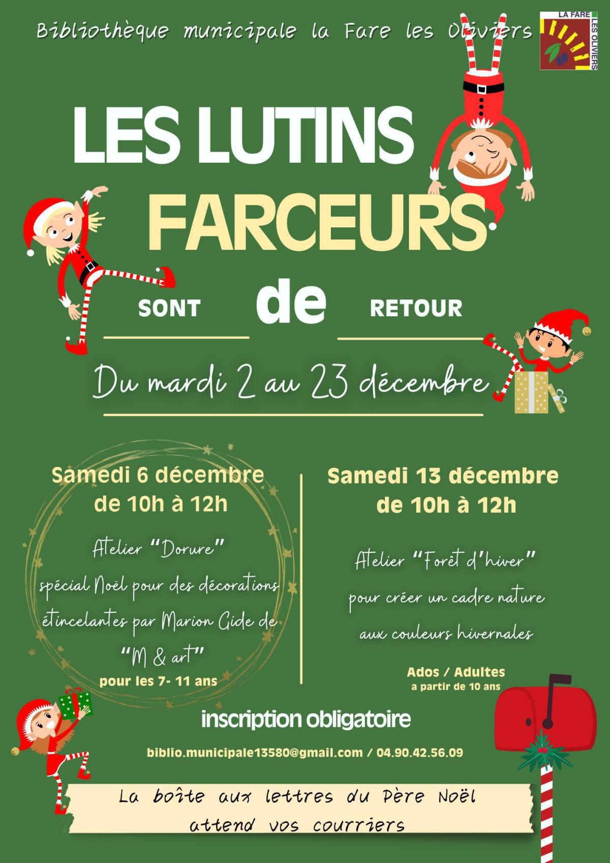 Les Lutins farceurs sont de retour - Bibliothèque Municipale Denise Sicard