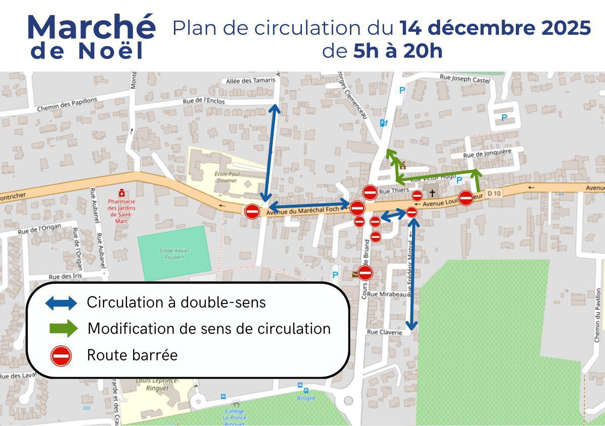 Marché de Noël du 14 décembre - restrictions de circulation