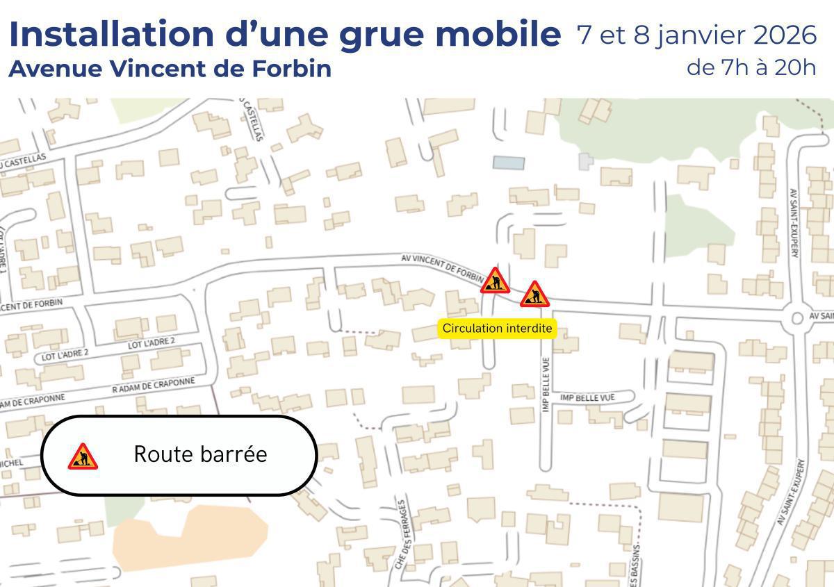 Travaux : avenue Vincent de Forbin