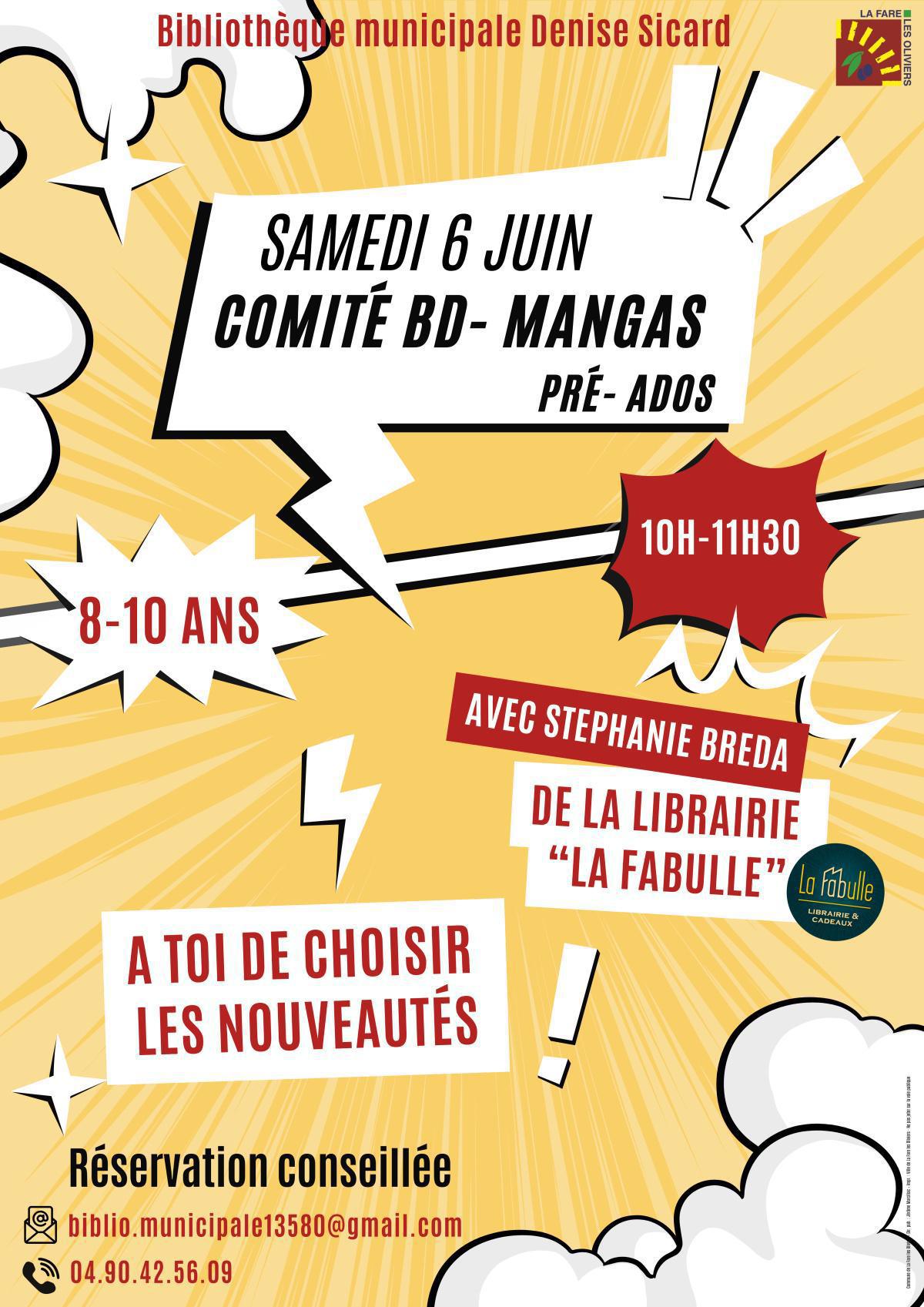 Comité bd- mangas pré-ados