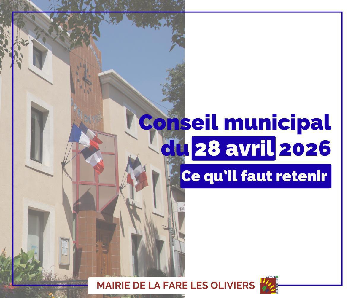 Synthèse du conseil municipal du 28 avril 2026