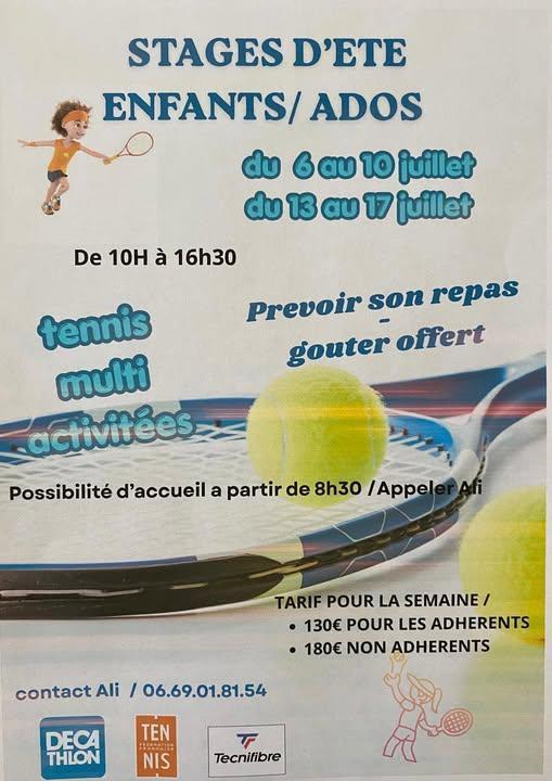 Stage d'été - Tennis