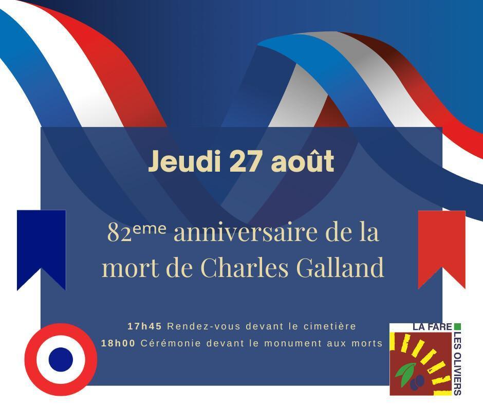 Cérémonie en hommage au resistant Farenc Charles Galland
