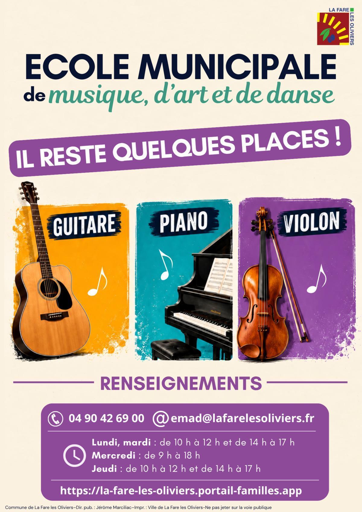 EMMAD - guitare, piano, violon : il reste quelques places !