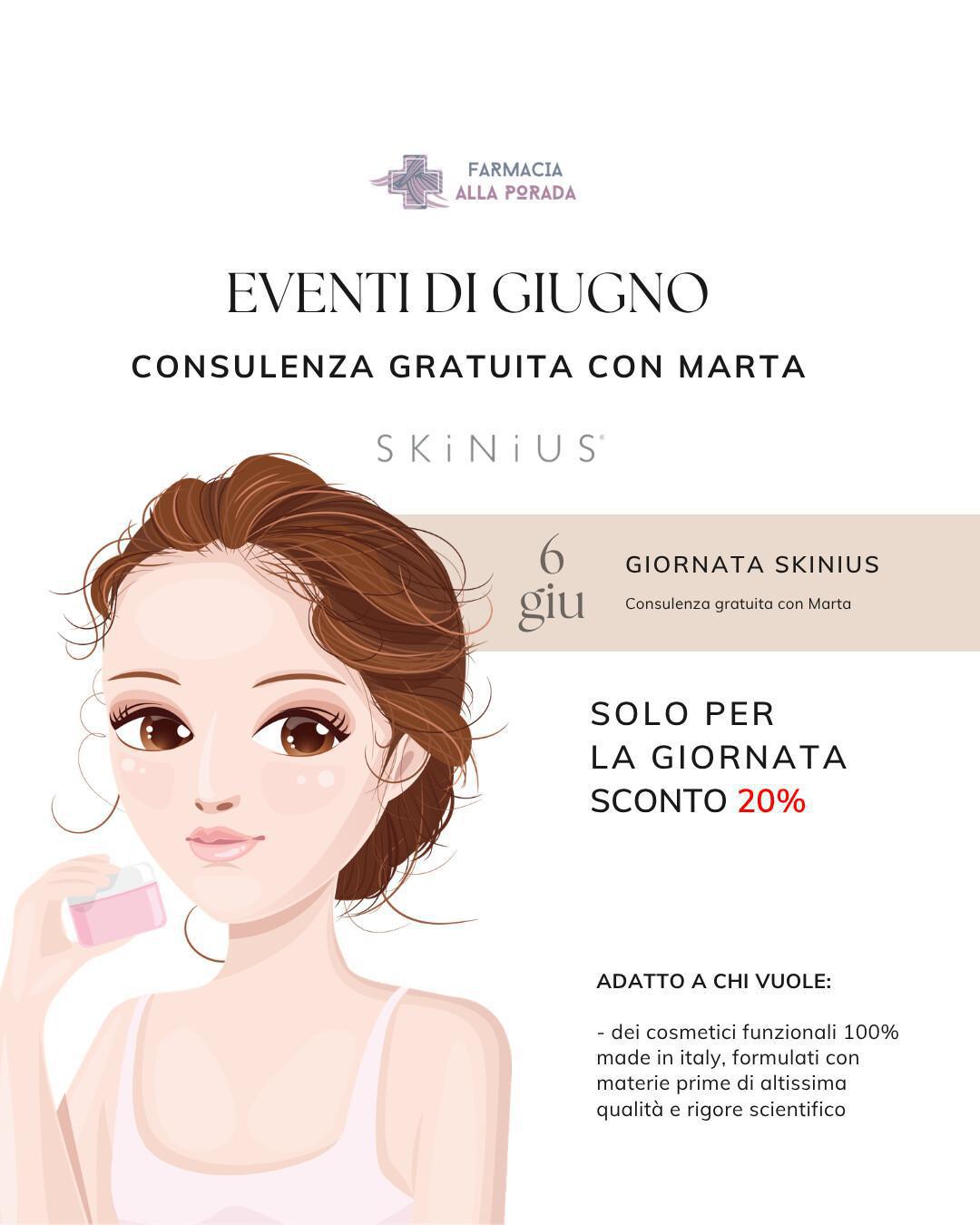 Giornata SKINIUS: consulenza gratuita con Marta