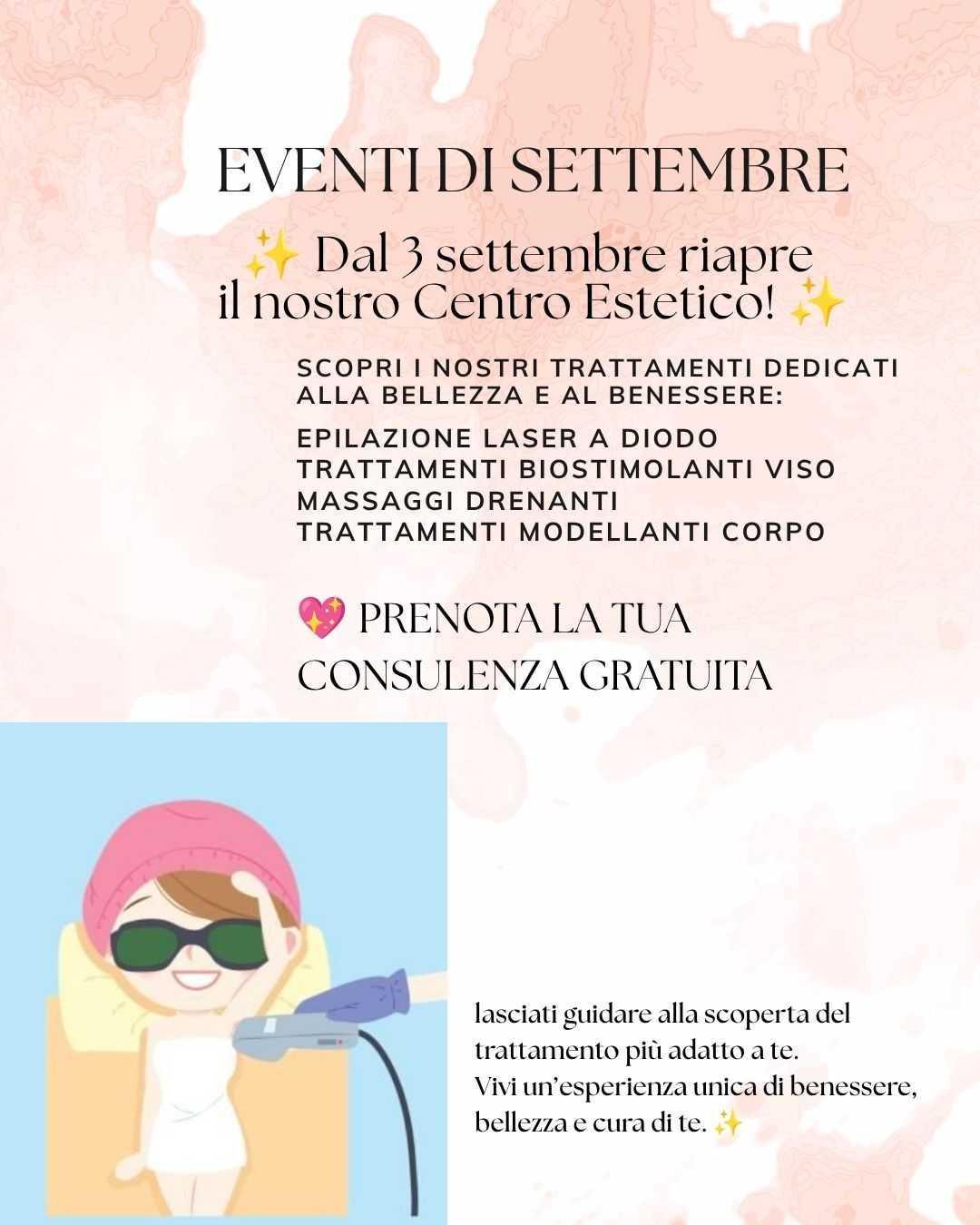 Riapre il nostro centro estetico! Riapre il nostro centro estetico!