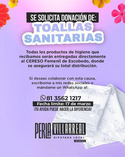 Donación de Toallas Sanitarias