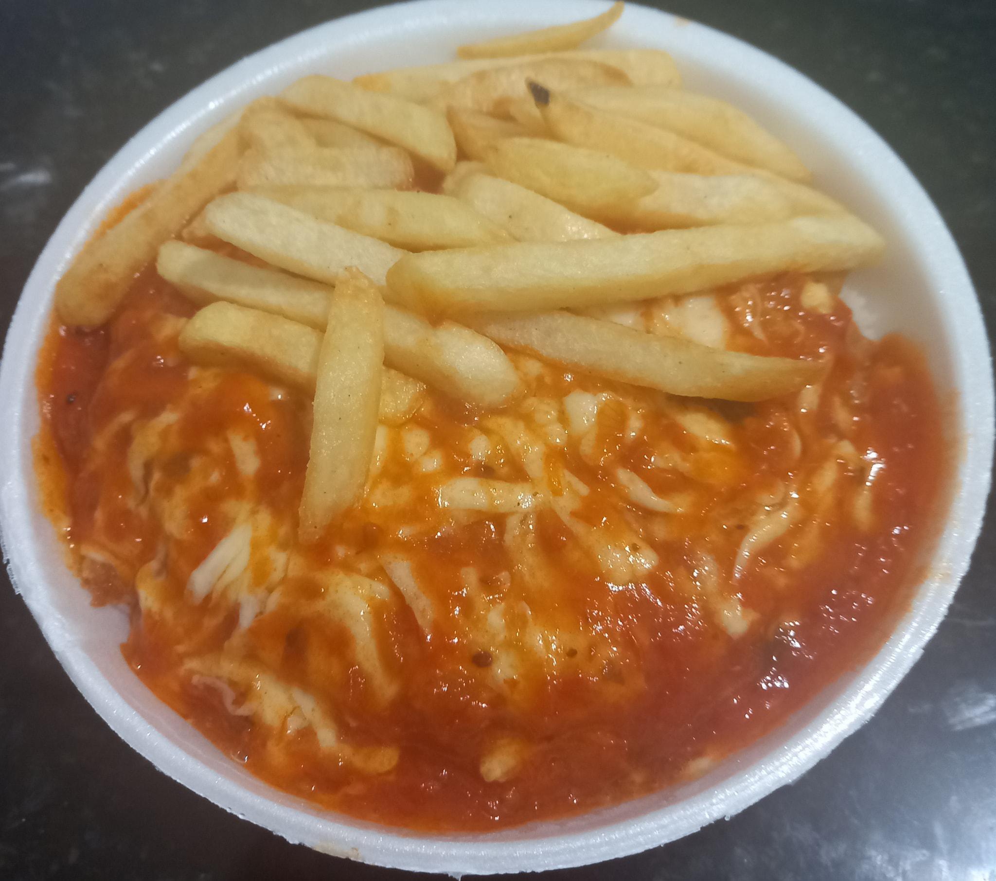 Parmegiana e batata frita