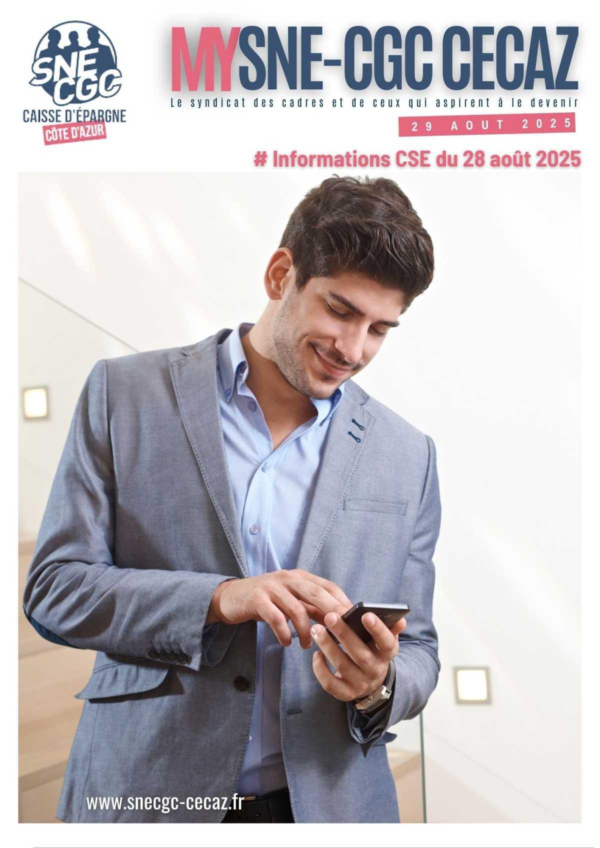 INFOS CSE 28 AOUT 25
