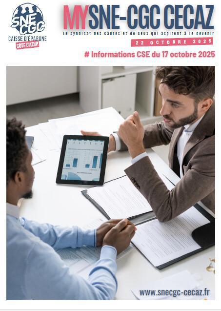 INFOS CSE Exceptionnel du 17 octobre 2025