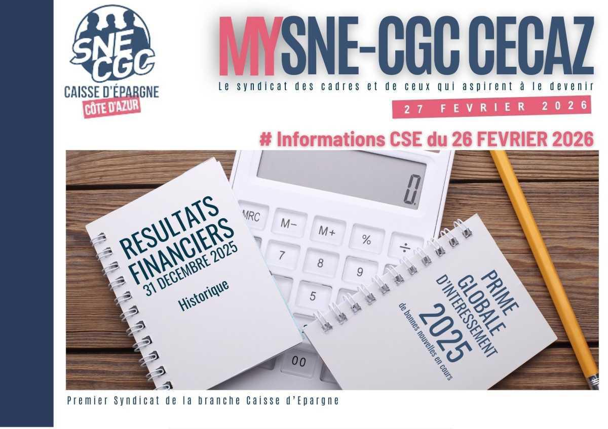INFOS CSE du 26 Février 2026
