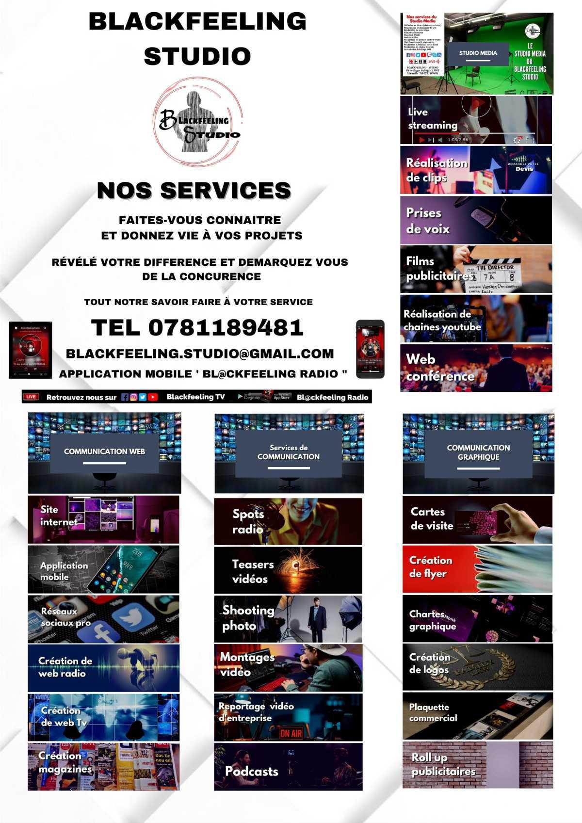 Nos Services de com ' avec Blackfeeling Studio