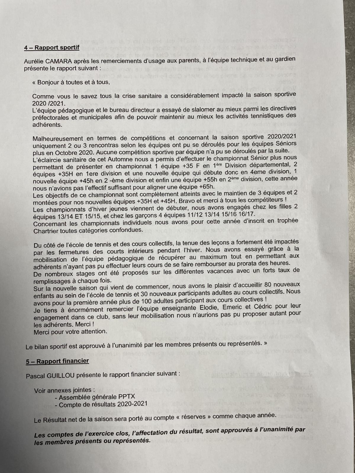 Assemblée Générale Ordinaire du Samedi 03 Décembre