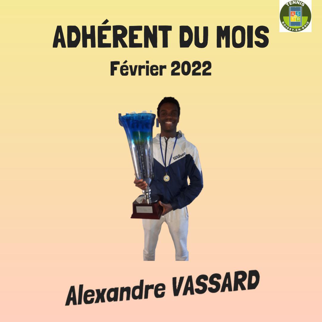 Adhérent du mois Février 2022