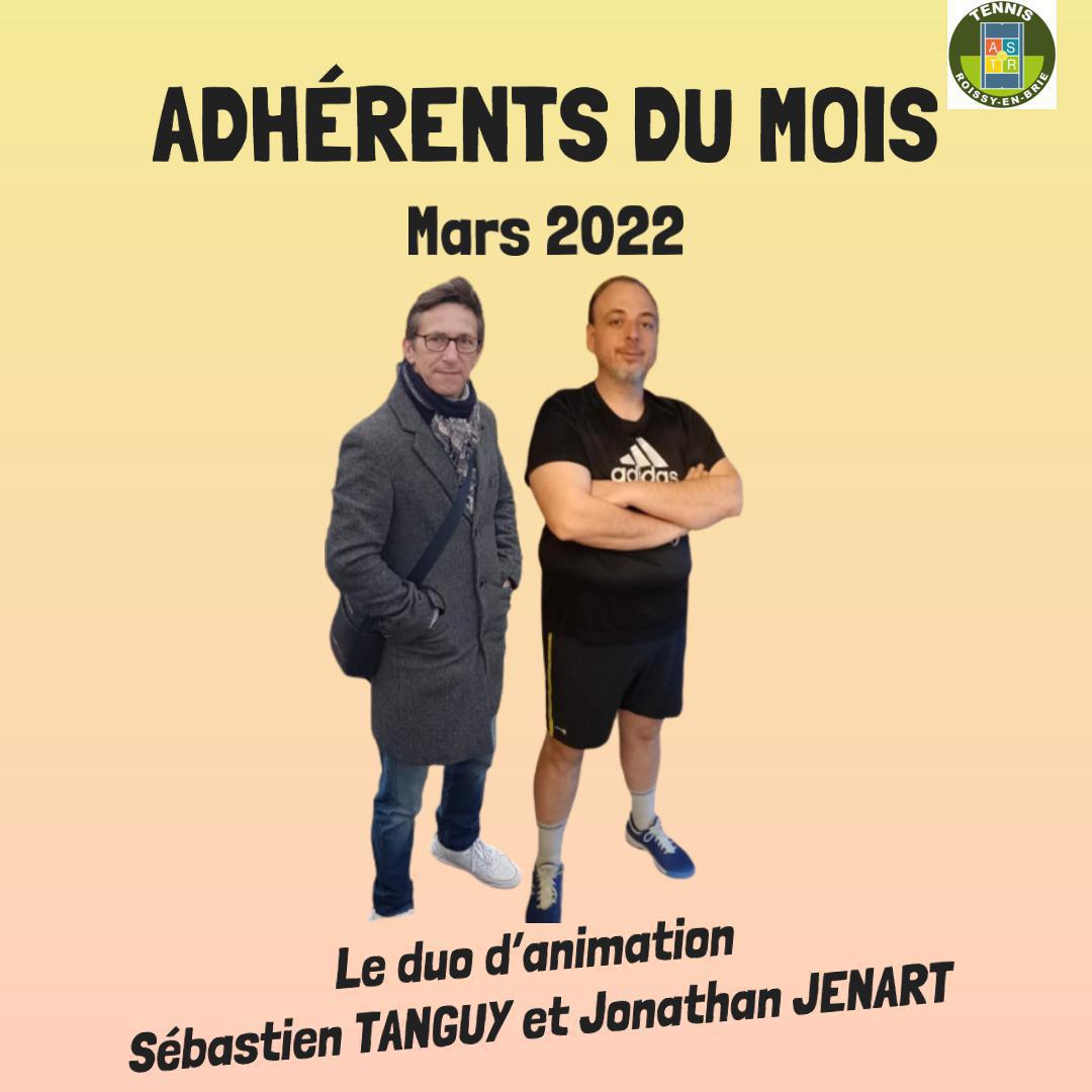 Adhérents du mois Mars 2022