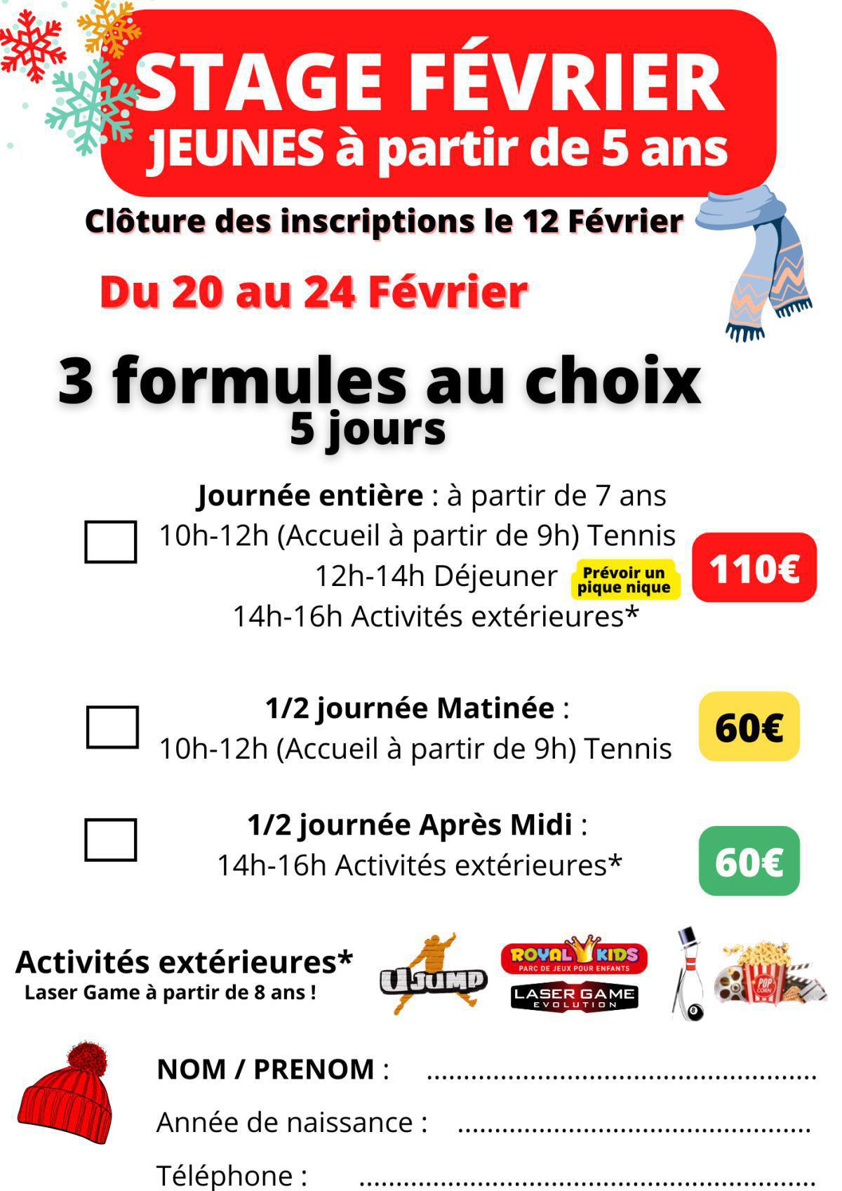 Stage Février 2023 Jeunes