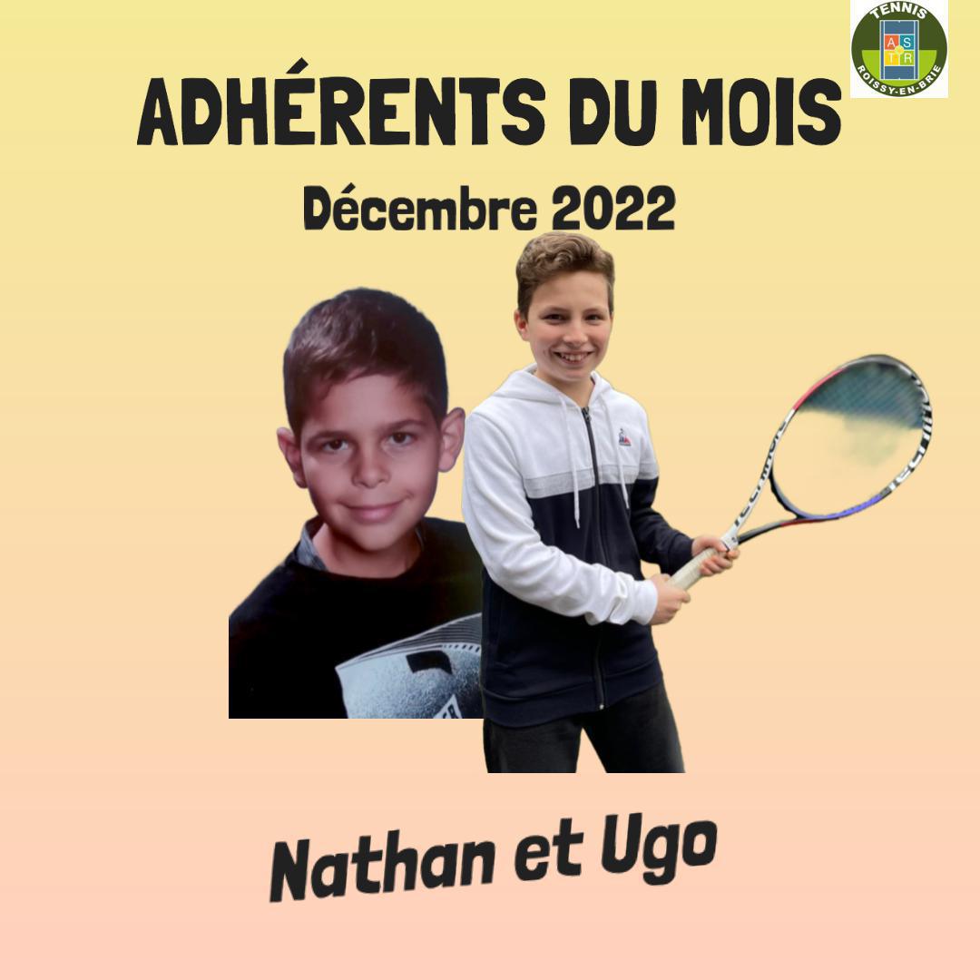 Adhérents du mois Décembre 2022