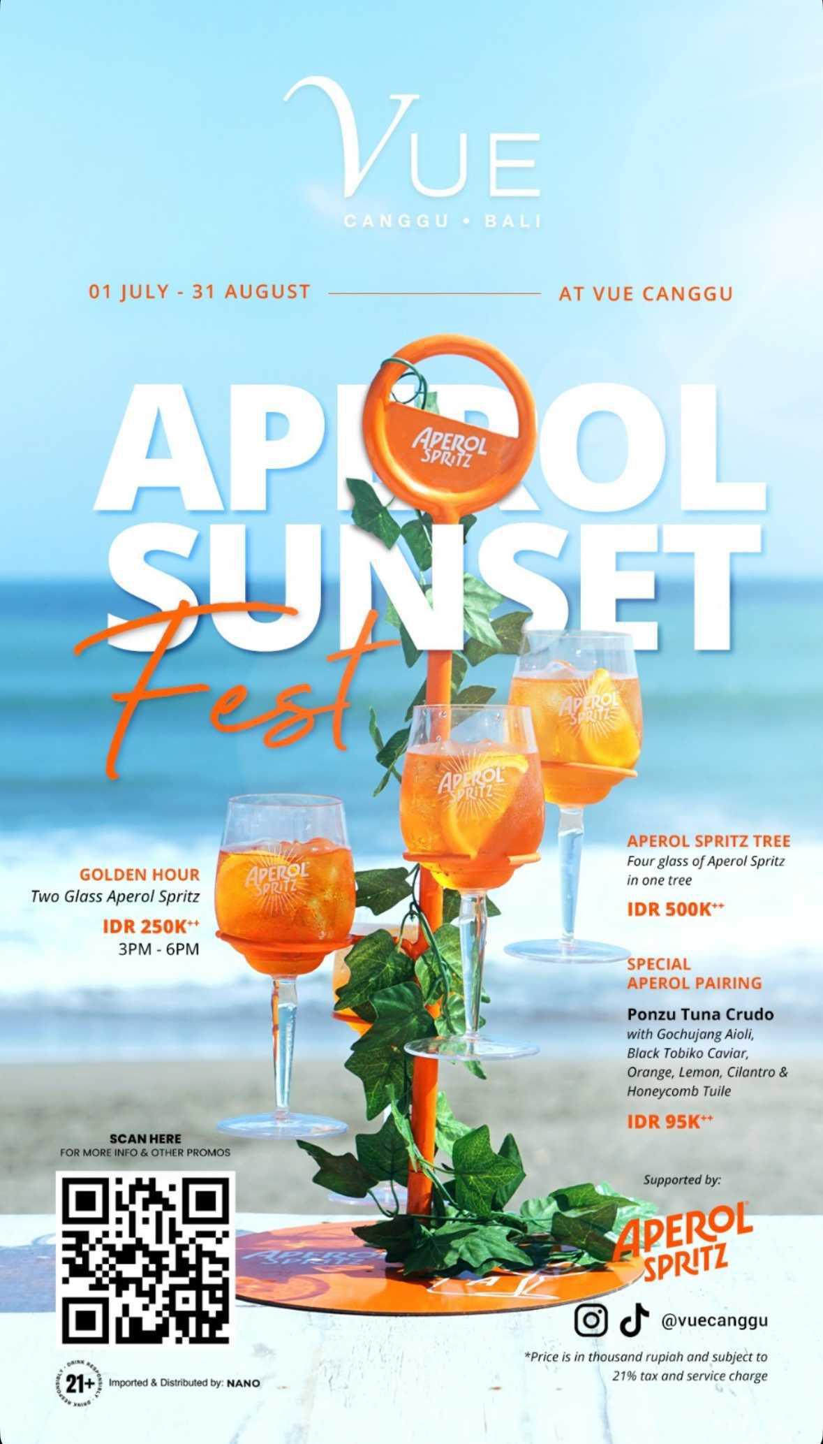 Aperol Sunset at Vue Beach Club 