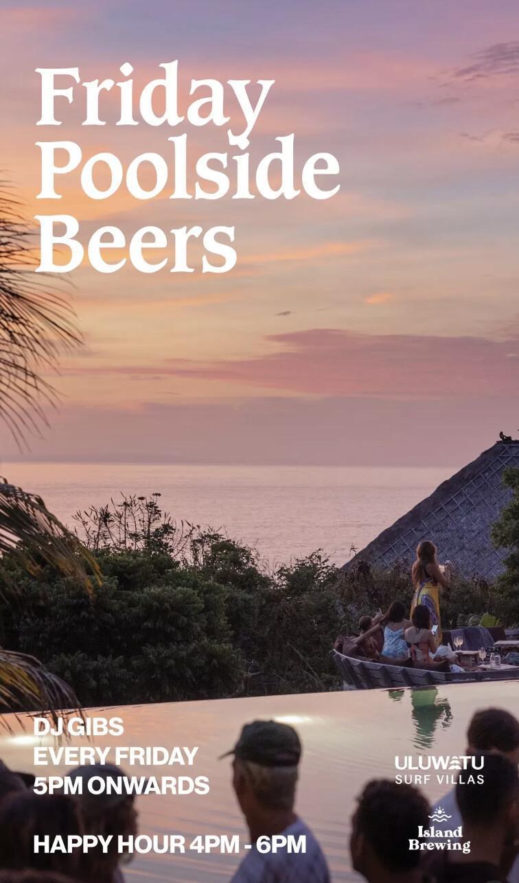 Poolside beers at Mana Uluwatu 