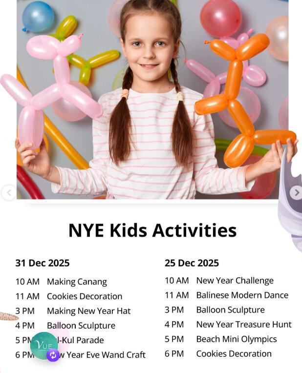 Festive Activities at Vue Beach Club 