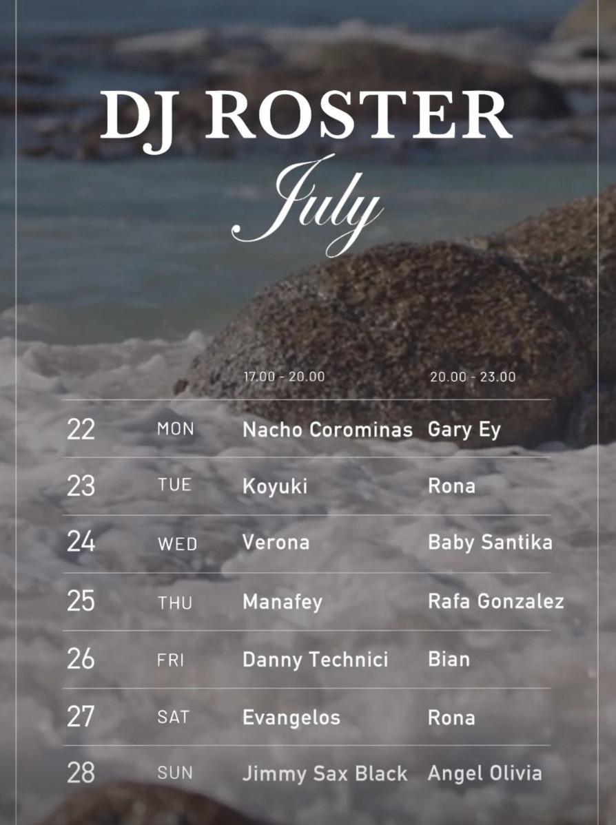 DJ Roster at Rock Bar