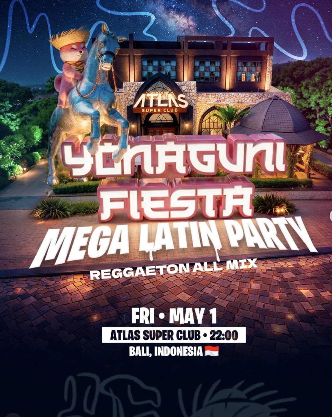 Yonaguni Latin party Bali at Atlas Super Club