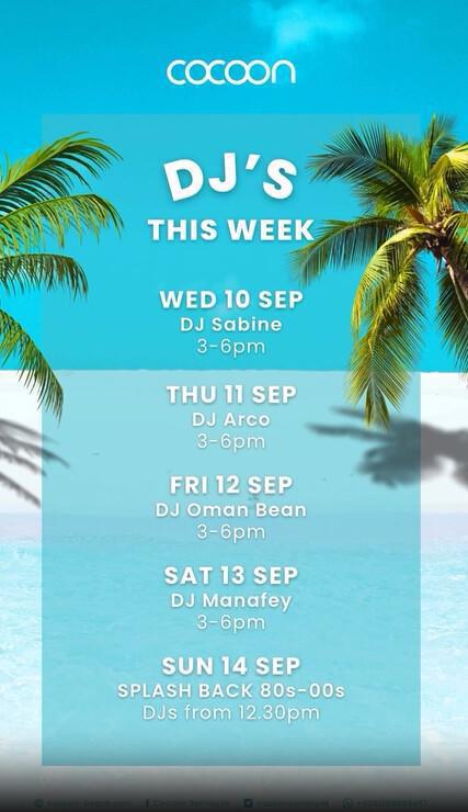 DJ's this week at Cocoon Day Club