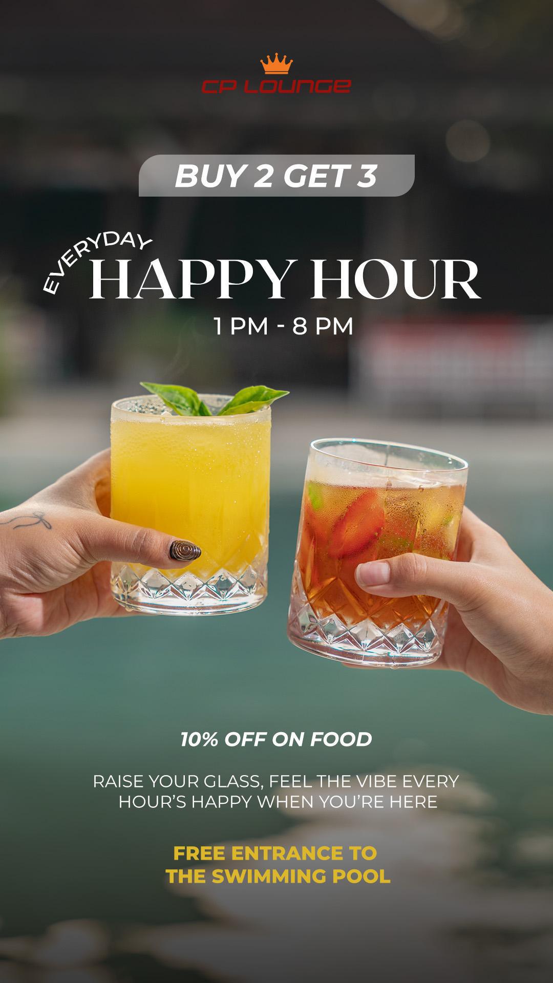 Happy Hour at CP Lounge Ubud 1-8pm Daily
