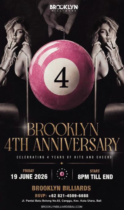 4th ANNIVERSARY at Brooklyn Billiards Bali