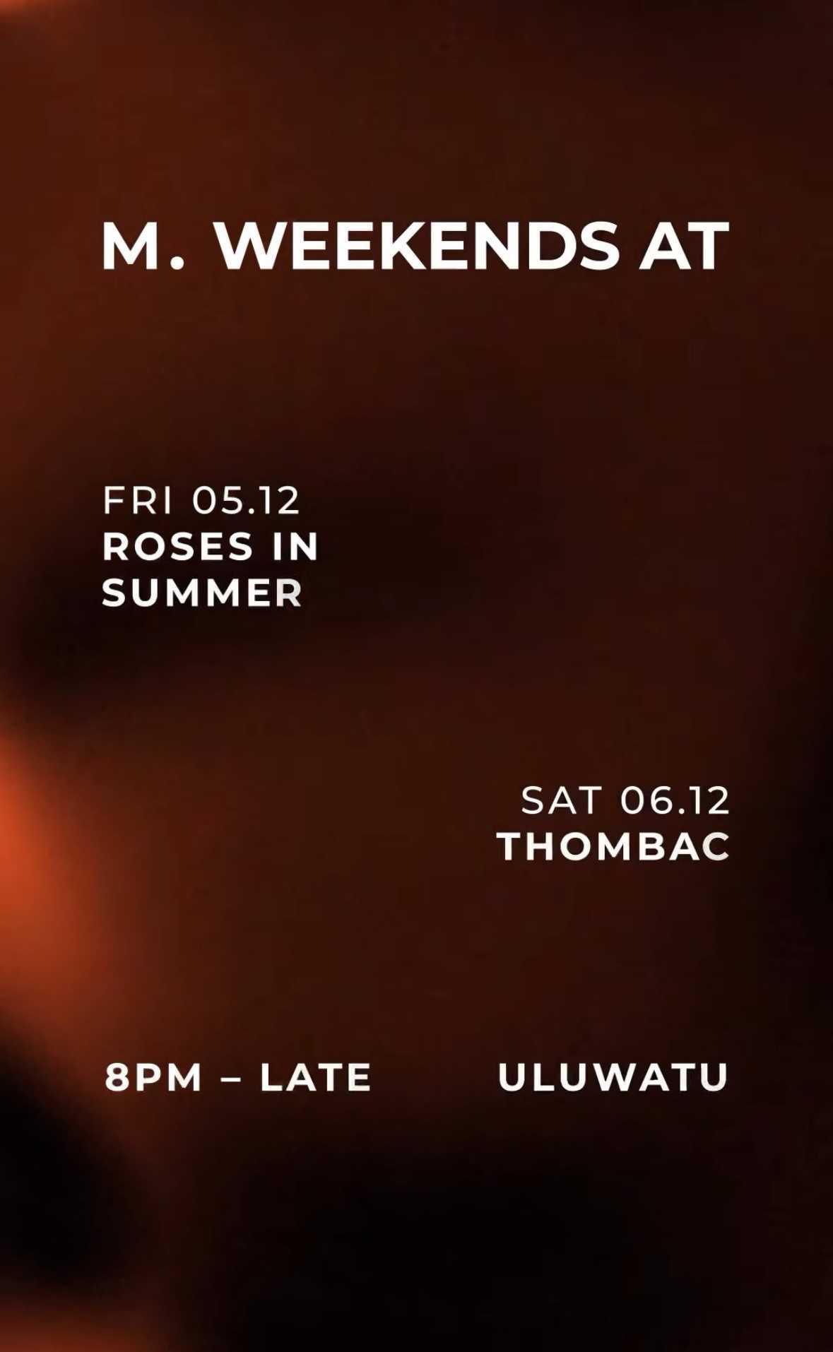 M.Weekends at Masonry Uluwatu