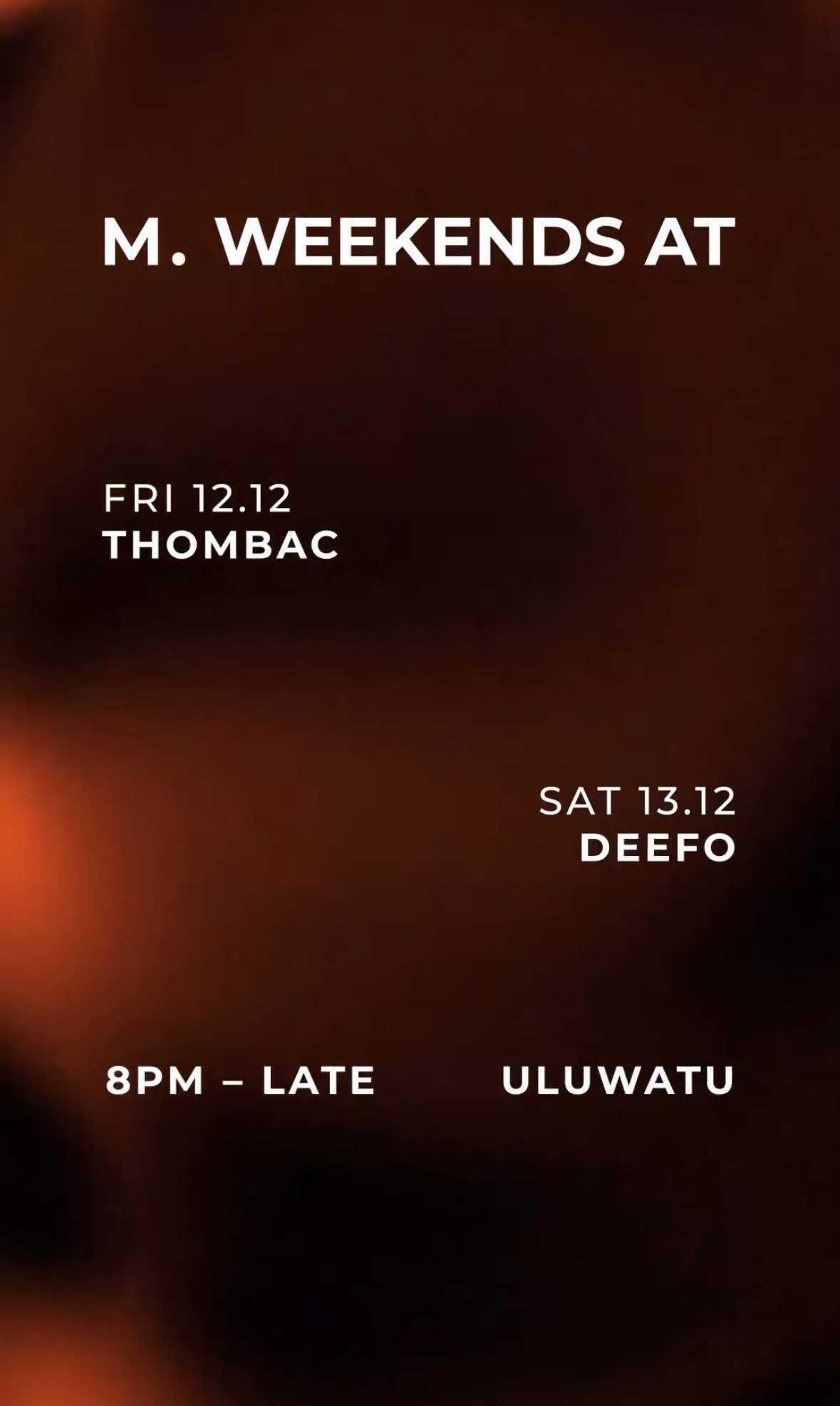 M.Weekends at Masonry Uluwatu