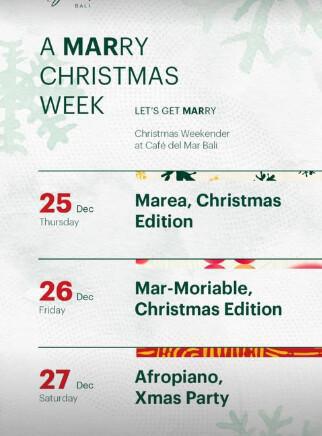 Christmas week at Cafe Del Mar Bali