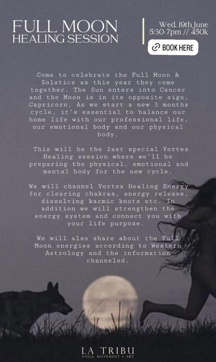 Full moon Healing session at La Tribu