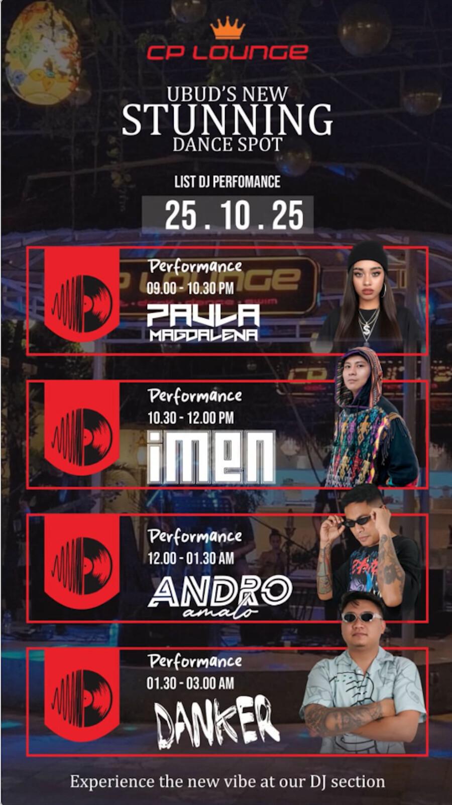 DJ's at CP Lounge Ubud Bali
