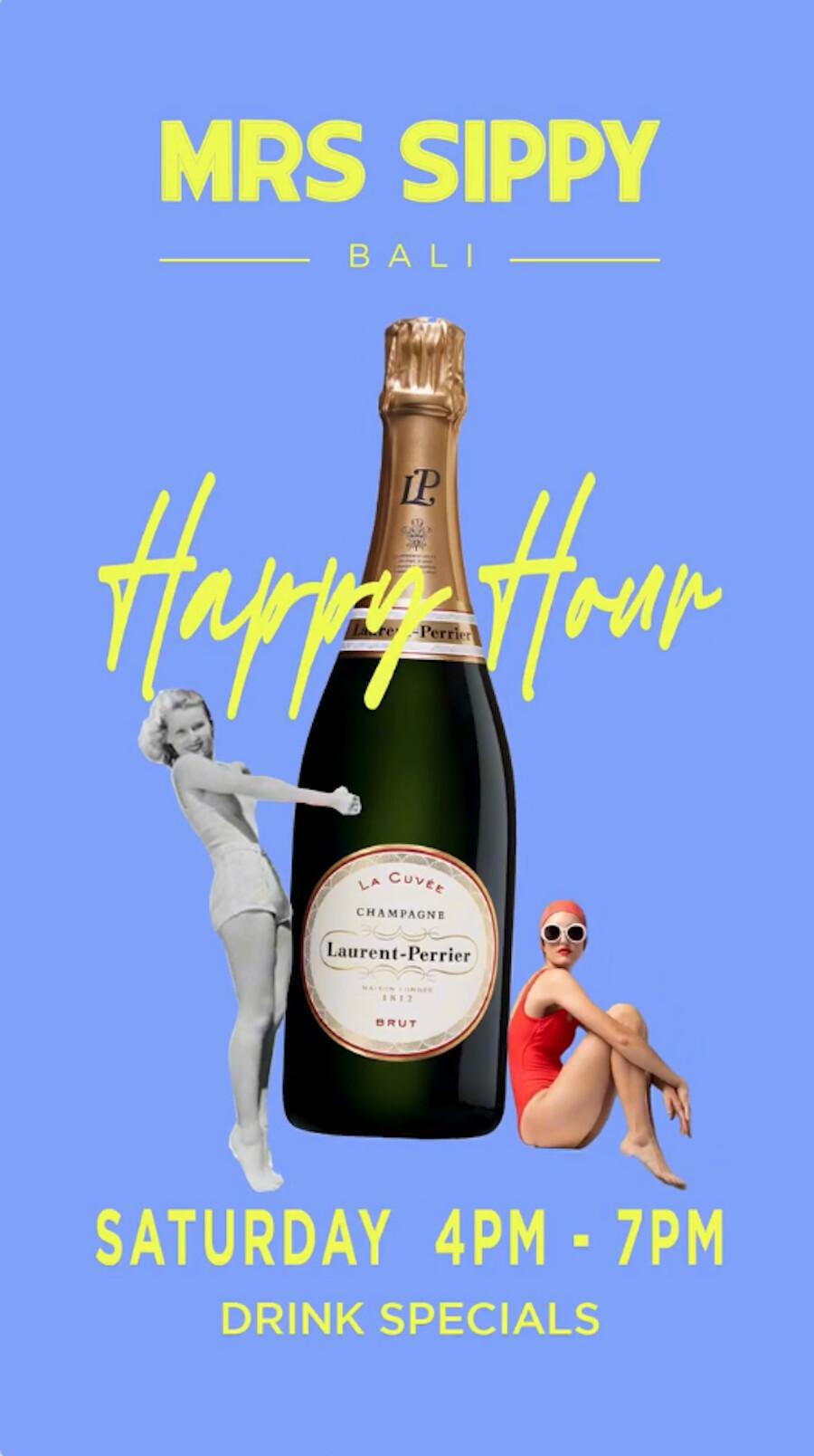 Saturday Happy Hour at Mrs Sippy Bali, 4-7pm