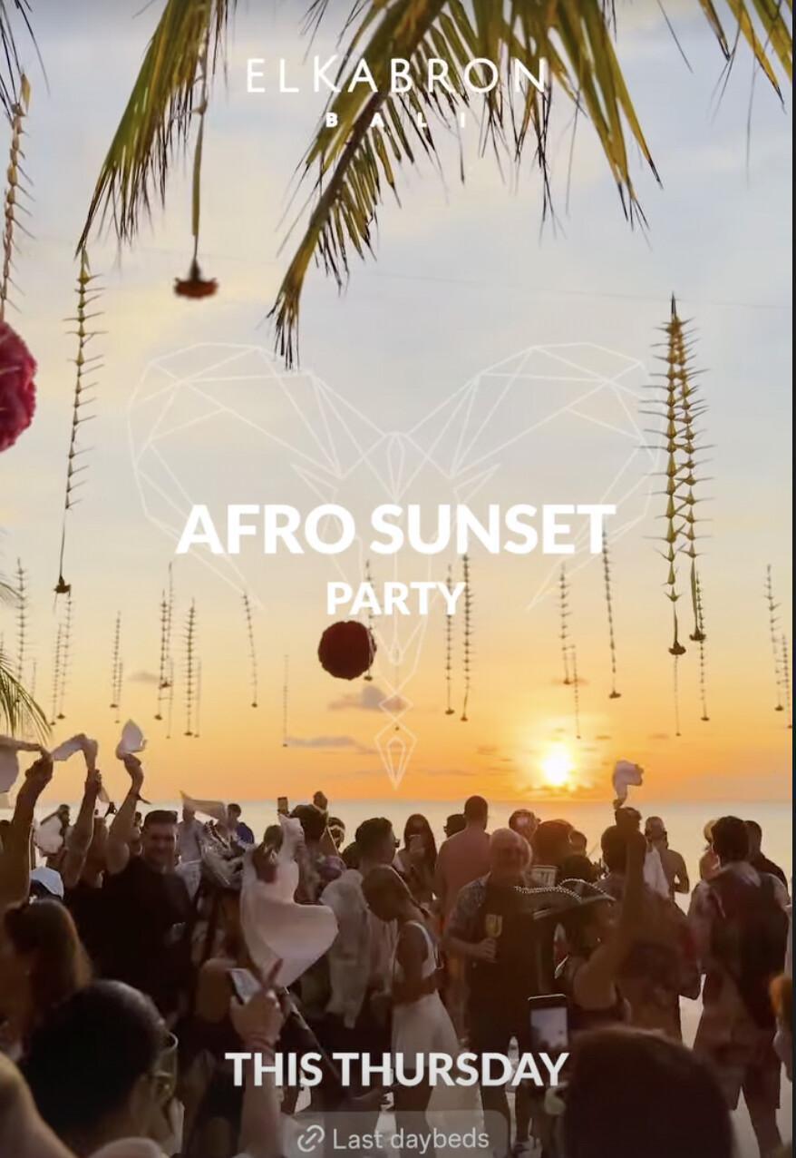 Afro Sunset party at El Kabron Bali 