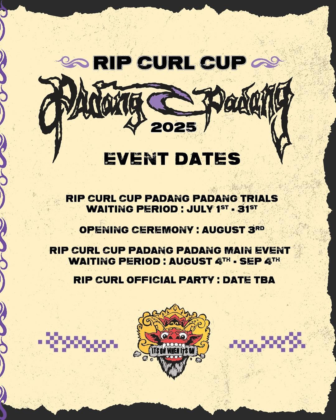 Rip Curl Cup Padang Padang 2025