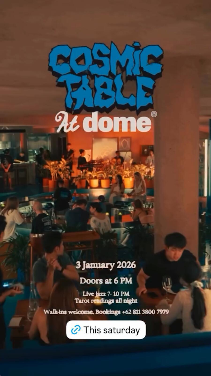 Cosmic Table at Dome Desa Potato Head Bali