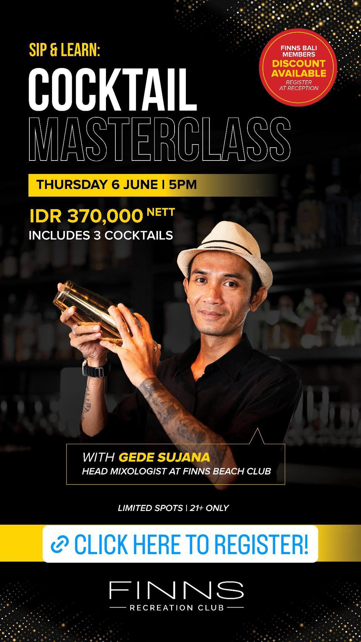 Head Mixologist at Finns Recreation Club